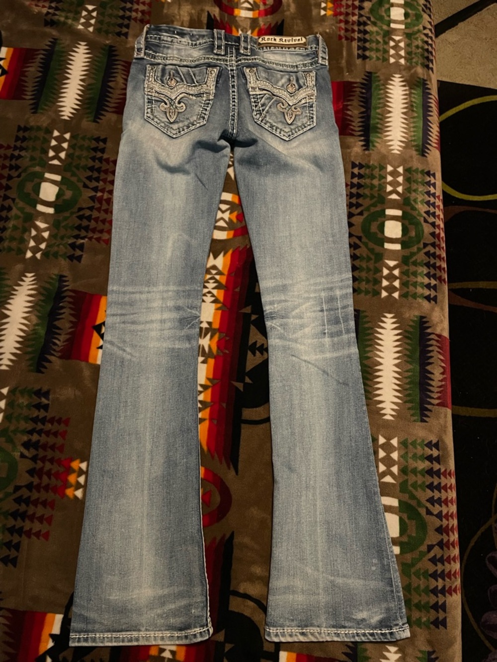 Rock Revival Light Blue Flare Jeans - Picture 3 of 8